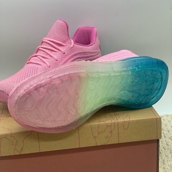 Girls clear sole sneaker lightweight breathable mesh upper - Picture 5 of 6